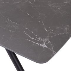 Стол RIVOLI 140 MATT BLACK MARBLE SOLID CERAMIC / BLACK, ®DISAUR в Соликамске - solikamsk.mebel24.online | фото 10