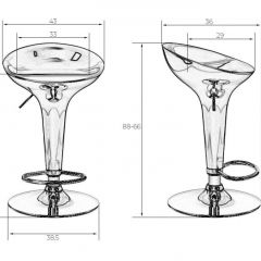 Стул барный DOBRIN BOMBA LM-1004 (серебряный металлик) в Соликамске - solikamsk.mebel24.online | фото