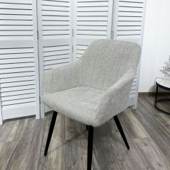 Стул BRANDY WZ2042-19 галечный серый фактурный велюр/ черный каркас М-City в Соликамске - solikamsk.mebel24.online | фото 5