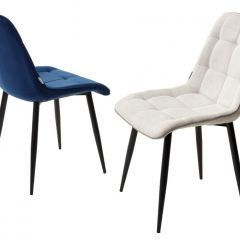 Стул CHIC BLUVEL-86 NAVY BLUE / черный каркас М-City в Соликамске - solikamsk.mebel24.online | фото 2