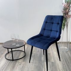 Стул CHIC BLUVEL-86 NAVY BLUE / черный каркас М-City в Соликамске - solikamsk.mebel24.online | фото 5