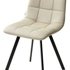 Стул CHILLI SQUARE HK017-02 серо-бежевый, PU/ черный каркас М-City в Соликамске - solikamsk.mebel24.online | фото