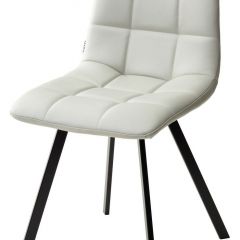 Стул CHILLI SQUARE HK017-03 светло-серый, PU/ черный каркас М-City в Соликамске - solikamsk.mebel24.online | фото