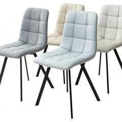 Стул CHILLI SQUARE HK017-03 светло-серый, PU/ черный каркас М-City в Соликамске - solikamsk.mebel24.online | фото 2