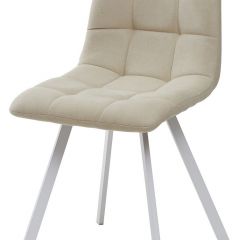 Стул CHILLI SQUARE UF860-01B бежевый, ткань/ белый каркас М-City в Соликамске - solikamsk.mebel24.online | фото