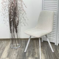 Стул ELVIS WZ2042-18 белая галька фактурный велюр / белый каркас М-City в Соликамске - solikamsk.mebel24.online | фото