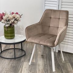 Стул MAVERICK 360 град. поворот. BLUVEL-40 BEIGE/ белый каркас, М-City в Соликамске - solikamsk.mebel24.online | фото 2