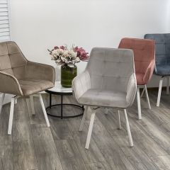 Стул MAVERICK 360 град. поворот. BLUVEL-40 BEIGE/ белый каркас, М-City в Соликамске - solikamsk.mebel24.online | фото 3