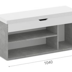 Тумба для обуви Аризона с нишей Ателье светлый/Белый (Вайт) в Соликамске - solikamsk.mebel24.online | фото 2