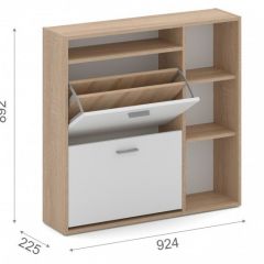 Тумба для обуви Толедо-1 Дуб сонома/Белый в Соликамске - solikamsk.mebel24.online | фото 2