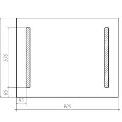 Зеркало Good Light 2-90 с подсветкой Домино (GL7015Z) в Соликамске - solikamsk.mebel24.online | фото 6