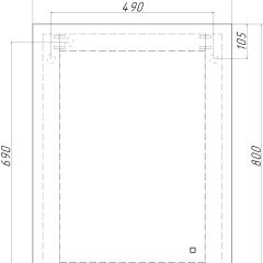 Зеркало Каракас 800х600 с подсветкой Домино (GL7042Z) в Соликамске - solikamsk.mebel24.online | фото 8