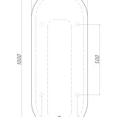 Зеркало Кито 1000х400 с подсветкой Домино (GL7047Z) в Соликамске - solikamsk.mebel24.online | фото 2