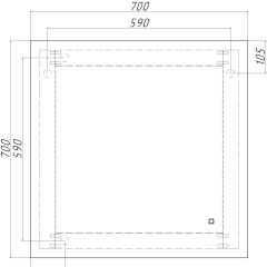 Зеркало Минск 700х700 с подсветкой Домино (GL7039Z) в Соликамске - solikamsk.mebel24.online | фото 8