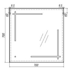 Зеркало Ray 70 black с подсветкой Sansa (SR1038Z) в Соликамске - solikamsk.mebel24.online | фото 6