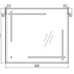 Зеркало Ray 80 black с подсветкой Sansa (SR1037Z) в Соликамске - solikamsk.mebel24.online | фото 7