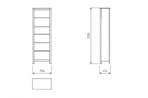 2.08.07.110.6 САГА стеллаж 70 темно-бирюзовый RU в Соликамске - solikamsk.mebel24.online | фото