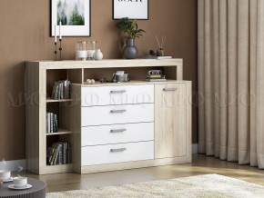 Ангара Комод (Белый глянец/Сонома) в Соликамске - solikamsk.mebel24.online | фото 2