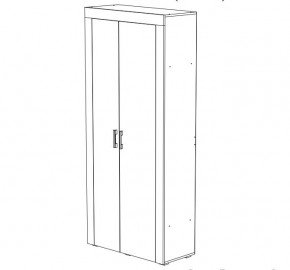 Ангара Шкаф 2-х створчатый (Графит/дуб юкон) в Соликамске - solikamsk.mebel24.online | фото