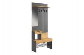 БАСКО Прихожая К6 (графит) в Соликамске - solikamsk.mebel24.online | фото 2