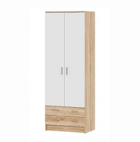 БЕАТРИС Шкаф Дуэт (дуб сонома/белый глянец) в Соликамске - solikamsk.mebel24.online | фото