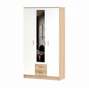 БЕАТРИС Шкаф Трио (дуб сонома/белый глянец) в Соликамске - solikamsk.mebel24.online | фото