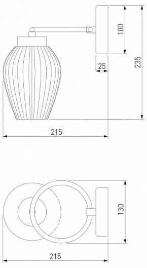 Бра Eurosvet Alva 30184/1 латунь в Соликамске - solikamsk.mebel24.online | фото 3