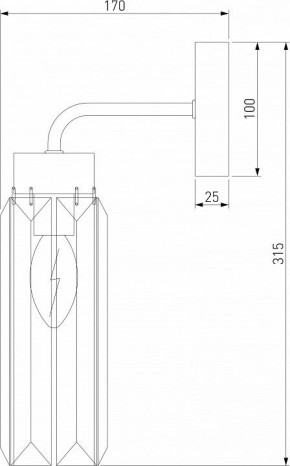 Бра Eurosvet Gilian 60163/1 латунь в Соликамске - solikamsk.mebel24.online | фото 3