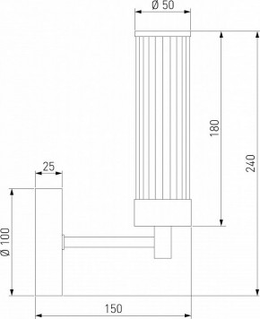 Бра Eurosvet Oriens 60166/1 латунь в Соликамске - solikamsk.mebel24.online | фото 2
