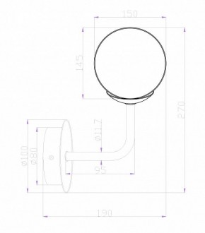 Бра Maytoni Erich MOD221-WL-01-G в Соликамске - solikamsk.mebel24.online | фото 2