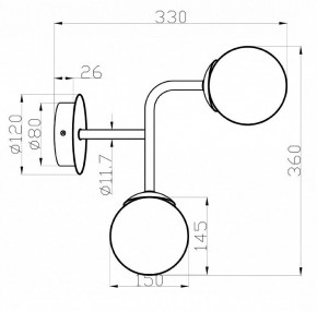 Бра Maytoni Erich MOD221-WL-02-G в Соликамске - solikamsk.mebel24.online | фото 3
