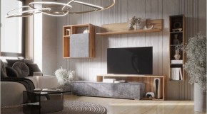 ДАЛЛАС Гостиная (модульная) цемент темный в Соликамске - solikamsk.mebel24.online | фото