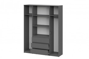 ДЕНВЕР Шкаф четырехстворчатый (Графит серый) в Соликамске - solikamsk.mebel24.online | фото 2