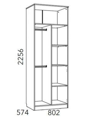 Детская Фанк Шкаф для одежды НМ 014.07 М в Соликамске - solikamsk.mebel24.online | фото 3