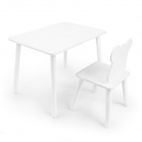 Детский комплект стол и стул «Мишка» Rolti Baby (белый/белый, массив березы/мдф) в Соликамске - solikamsk.mebel24.online | фото