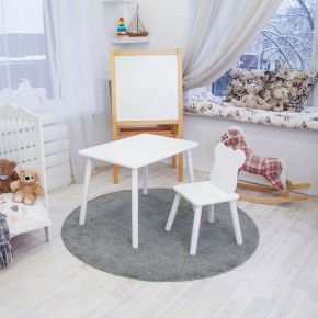 Детский комплект стол и стул «Мишка» Rolti Baby (белый/белый, массив березы/мдф) в Соликамске - solikamsk.mebel24.online | фото 2