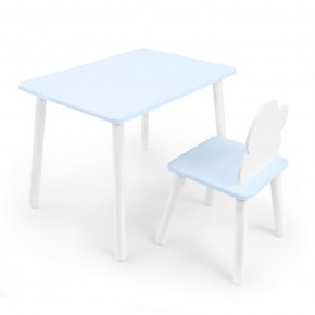 Детский комплект стол и стул «Облачко» Rolti Baby  (голубая столешница/голубое сиденье/белые ножки) в Соликамске - solikamsk.mebel24.online | фото