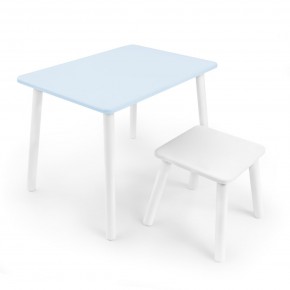 Детский комплект стол и табурет Rolti Baby (голубая столешница/белое сиденье/белые ножки) в Соликамске - solikamsk.mebel24.online | фото