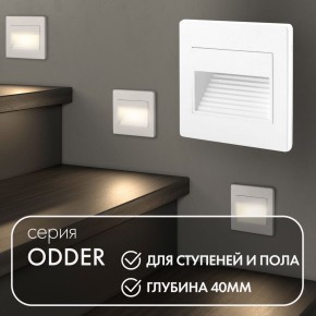 DK3050-WH Светильник встраиваемый в стену, IP 20, LED 3000, 1 Вт, белый, пластик в Соликамске - solikamsk.mebel24.online | фото 5