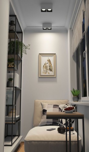 DK3085-WB+WH Светильник накладной IP 20, 10 Вт, GU5.3, LED, бело-черный/белый, пластик в Соликамске - solikamsk.mebel24.online | фото 2