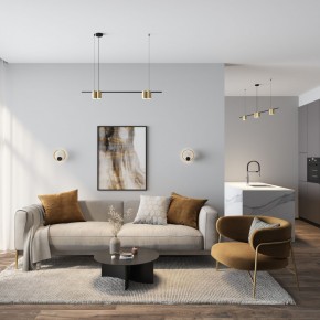 DK5060-BK+SG Бра ORBIT, IP20, 3000К, LED, 10 Вт, черный + сатинированное золото, алюминий в Соликамске - solikamsk.mebel24.online | фото 5