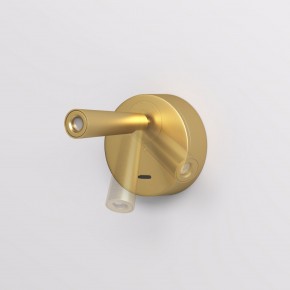 DK5072-SB Бра SHINE WALL со светодиодом, D104*H68, IP20, 3000К, 3W, RA?90, сатинированная латунь, алюминий в Соликамске - solikamsk.mebel24.online | фото 3