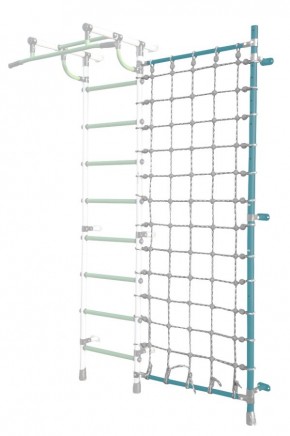 Дополнительная стойка к пристенному ДСК Pastel с сеткой для лазания, цв. бирюзовый в Соликамске - solikamsk.mebel24.online | фото
