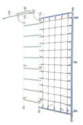 Дополнительная стойка к пристенному ДСК Pastel с сеткой для лазания, цв. голубой в Соликамске - solikamsk.mebel24.online | фото