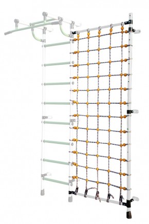 Дополнительная стойка к пристенному ДСК с сеткой для лазания, цв. белый в Соликамске - solikamsk.mebel24.online | фото