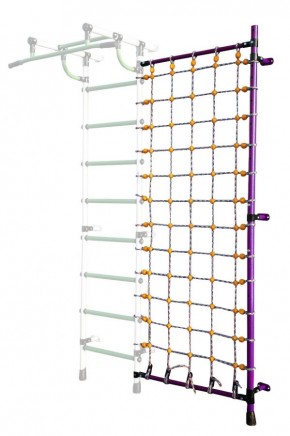 Дополнительная стойка к пристенному ДСК с сеткой для лазания, цв. фиолетовый в Соликамске - solikamsk.mebel24.online | фото