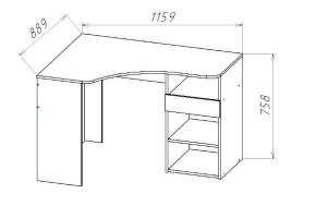 ГЕОМЕТРИЯ ГМТ.10 Стол угловой в Соликамске - solikamsk.mebel24.online | фото 2