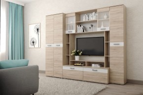 Гостиная Белла (Дуб Сонома/Белый глянец) в Соликамске - solikamsk.mebel24.online | фото