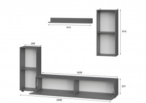 Гостиная МГС 10 (Графит) в Соликамске - solikamsk.mebel24.online | фото 2
