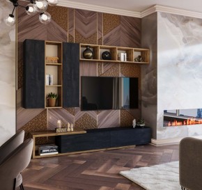 ХЛОЯ Гостиная (Дуб Вотан/Обсидиан) модульная в Соликамске - solikamsk.mebel24.online | фото 11